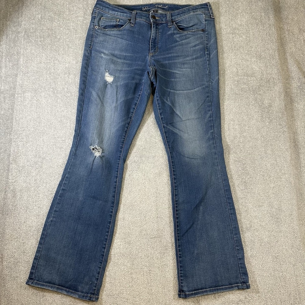 Universal Thread Women's Mid Rise Skinny Bootcut Blue Denim Jeans Size 12/31 R
